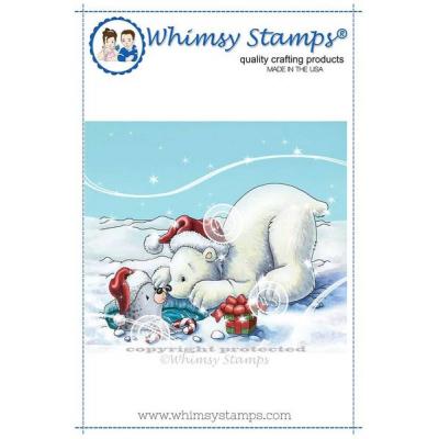 Whimsy Stamps Crissy Armstrong Rubber Cling Stamp - Polar Bear And Seal